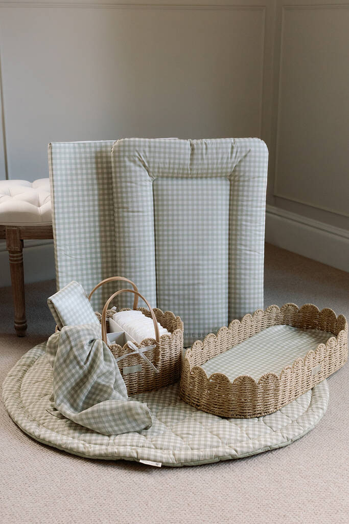 Ralphie Bear Scallop Edge Baby Changing Basket