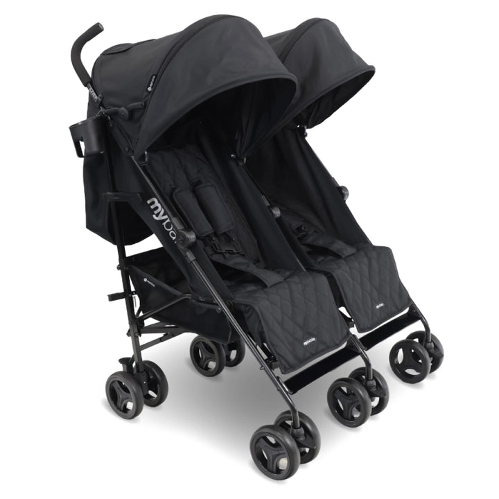 My Babiie MB12 Lightweight Twin Stroller - Black