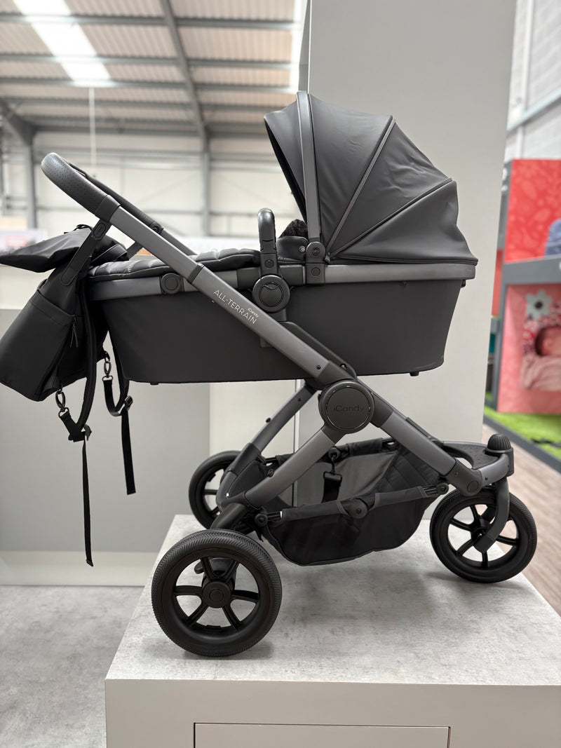 EX DISPLAY iCandy Peach 7 All-Terrain Pram & Pushchair Combo + Footmuff - Storm Grey
