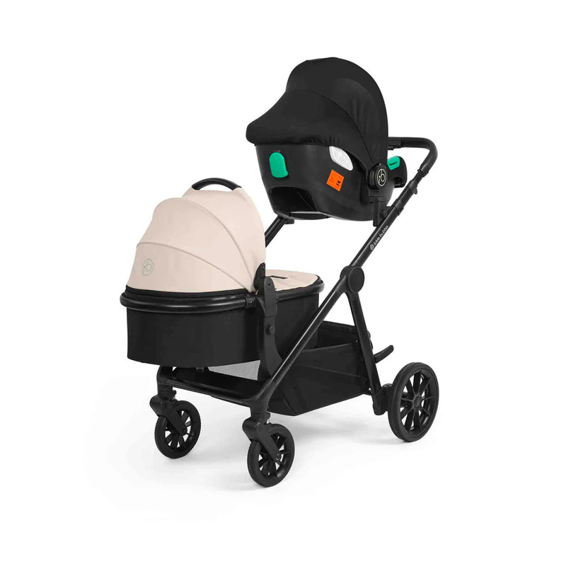 Ickle Bubba Virgo Growing Family 14 Piece Inc Nimbus Car Seat + Base Travel System Bundle - Stone
