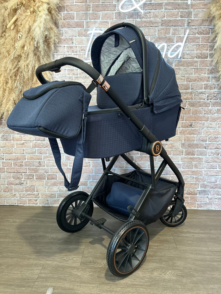 EX DISPLAY Babymore Chia Travel System Coco with Base - Midnight Blue