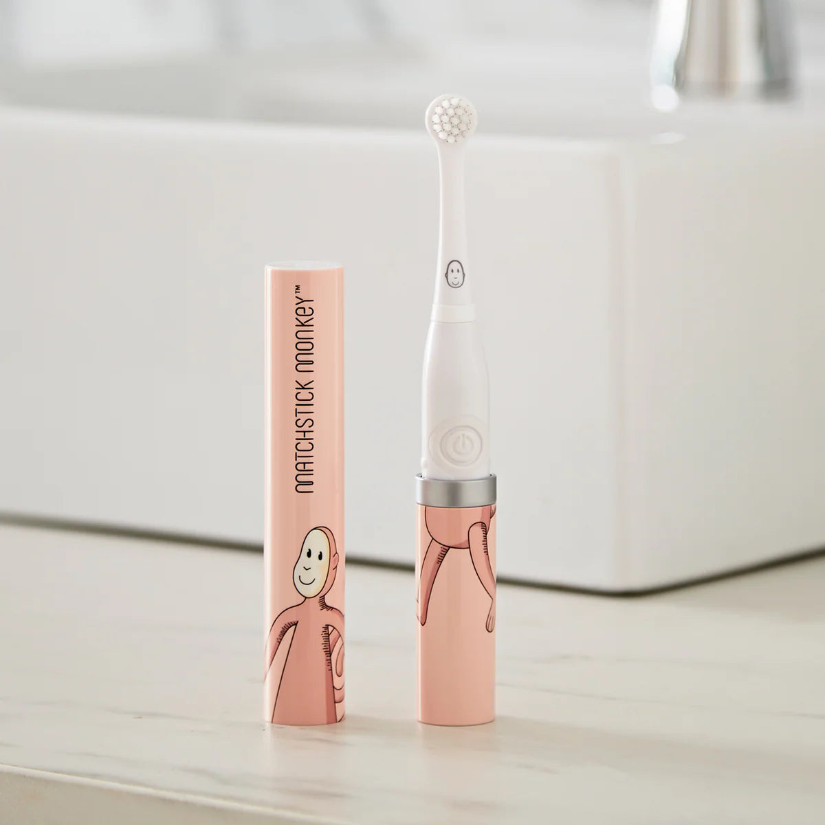 Matchstick Monkey Baby Electric Sonic  Toothbrush - Dusty Pink