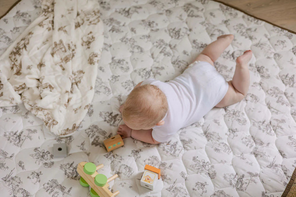 Gilded Bird Western Toile Quilted Playmat
