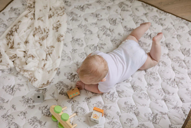 Gilded Bird Western Toile Quilted Playmat