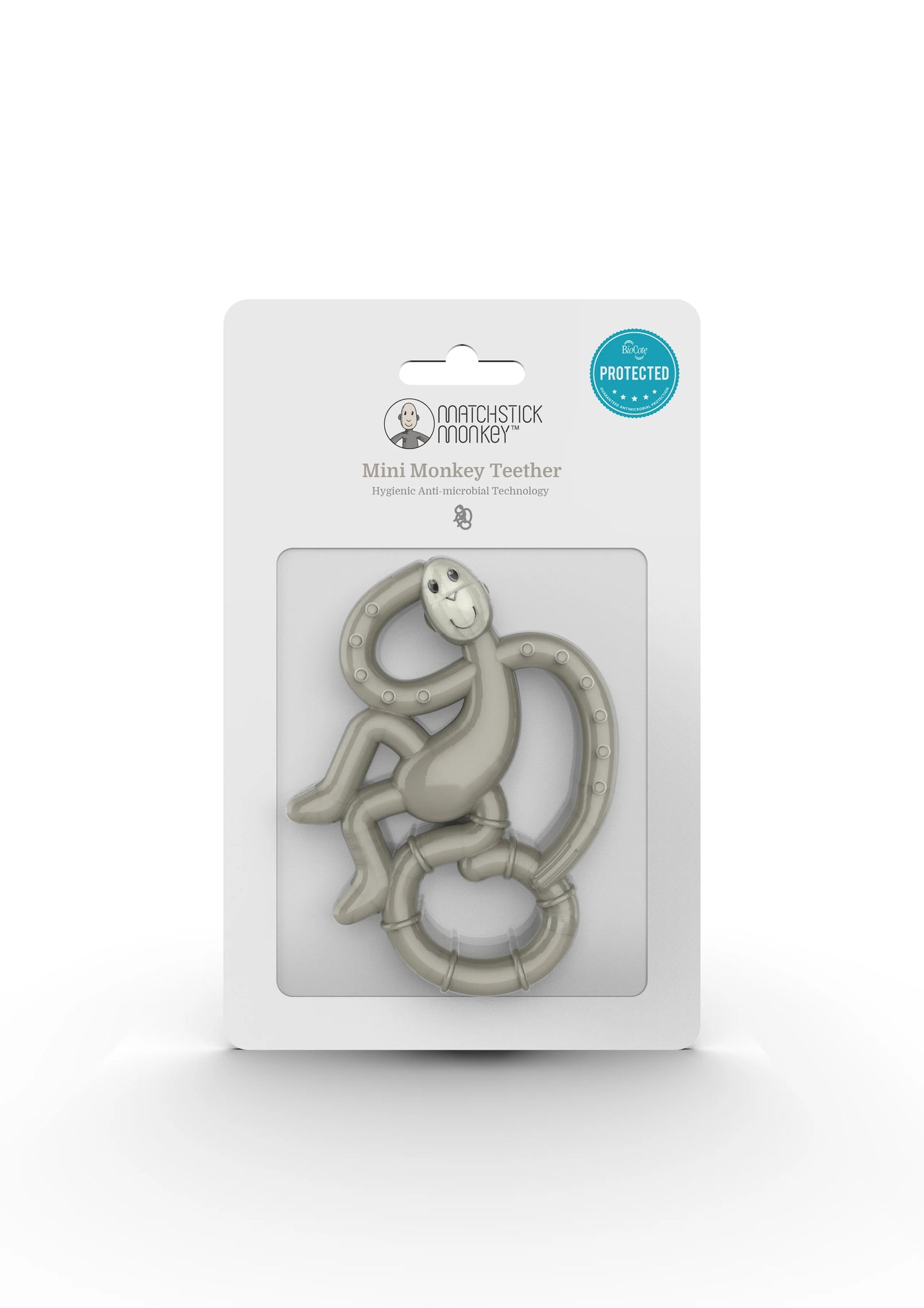 Matchstick Monkey Mini Monkey Teether - Grey