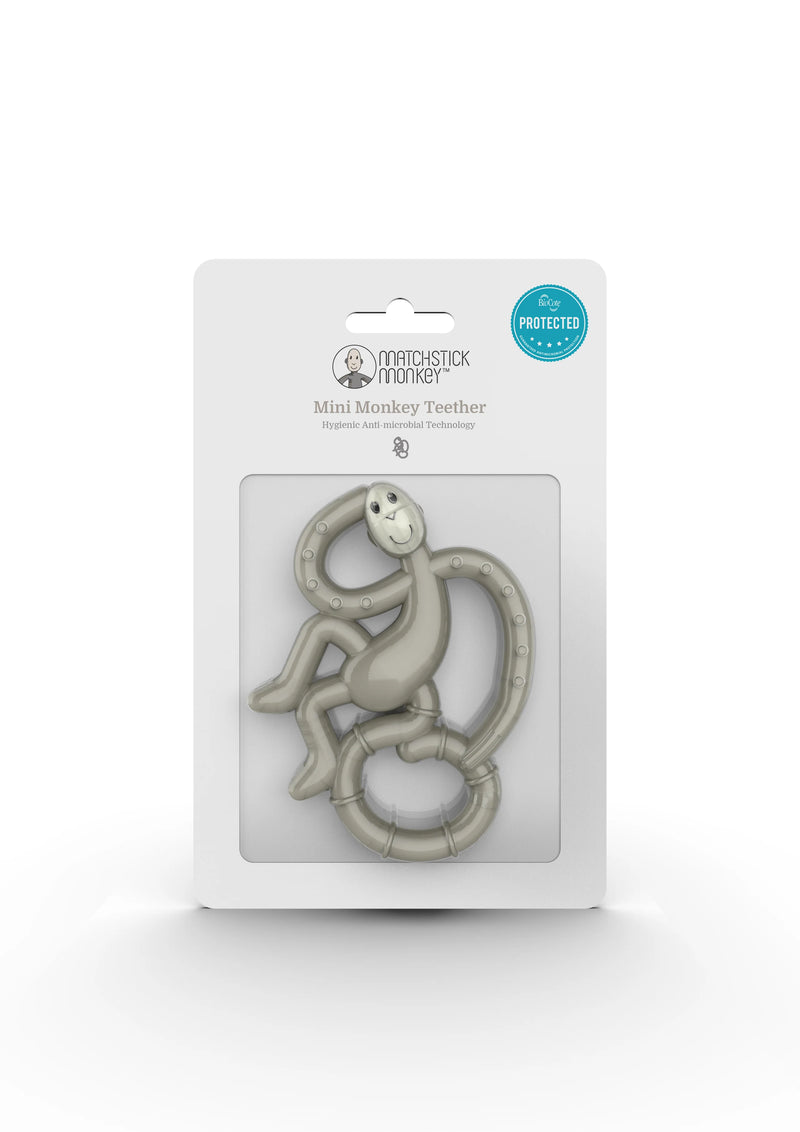 Matchstick Monkey Mini Monkey Teether - Grey