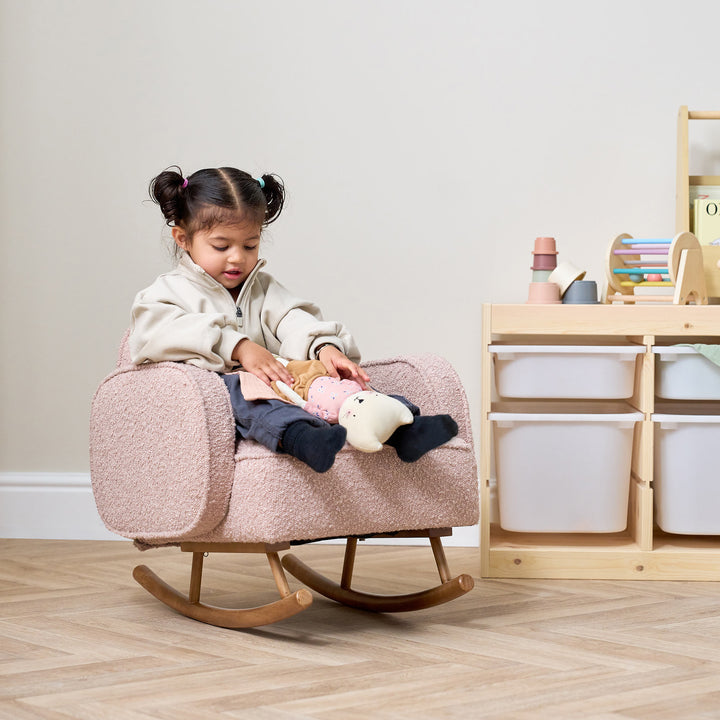 Tutti Bambini Micah Mini Me Children's Rocking Chair - Boucle Blush