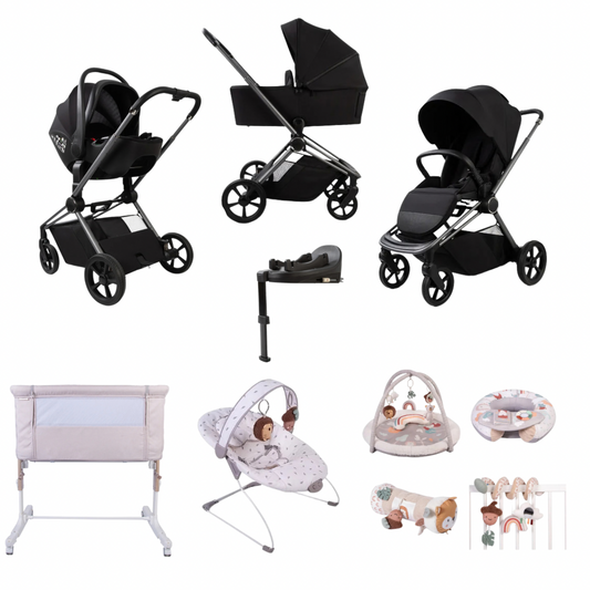 Redkite Push Me Cruise Complete Essentials Baby Bundle Inc Spin Base - Liquorice