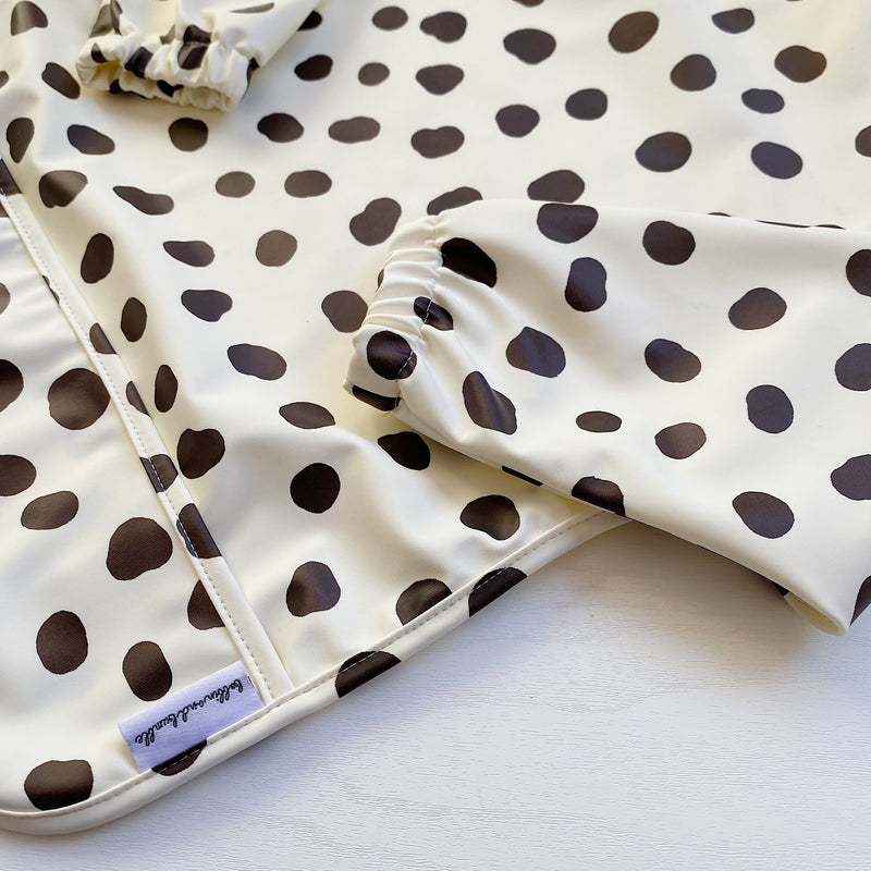 Bobbin & Bumble Long Sleeved Baby Bib - Spotty