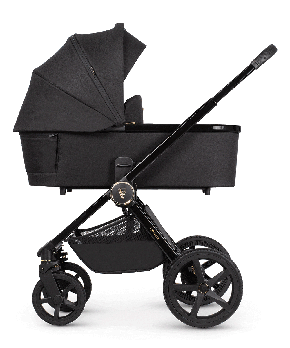 Venicci Upline2 4in1 Travel System Inc 360 Base - All Black
