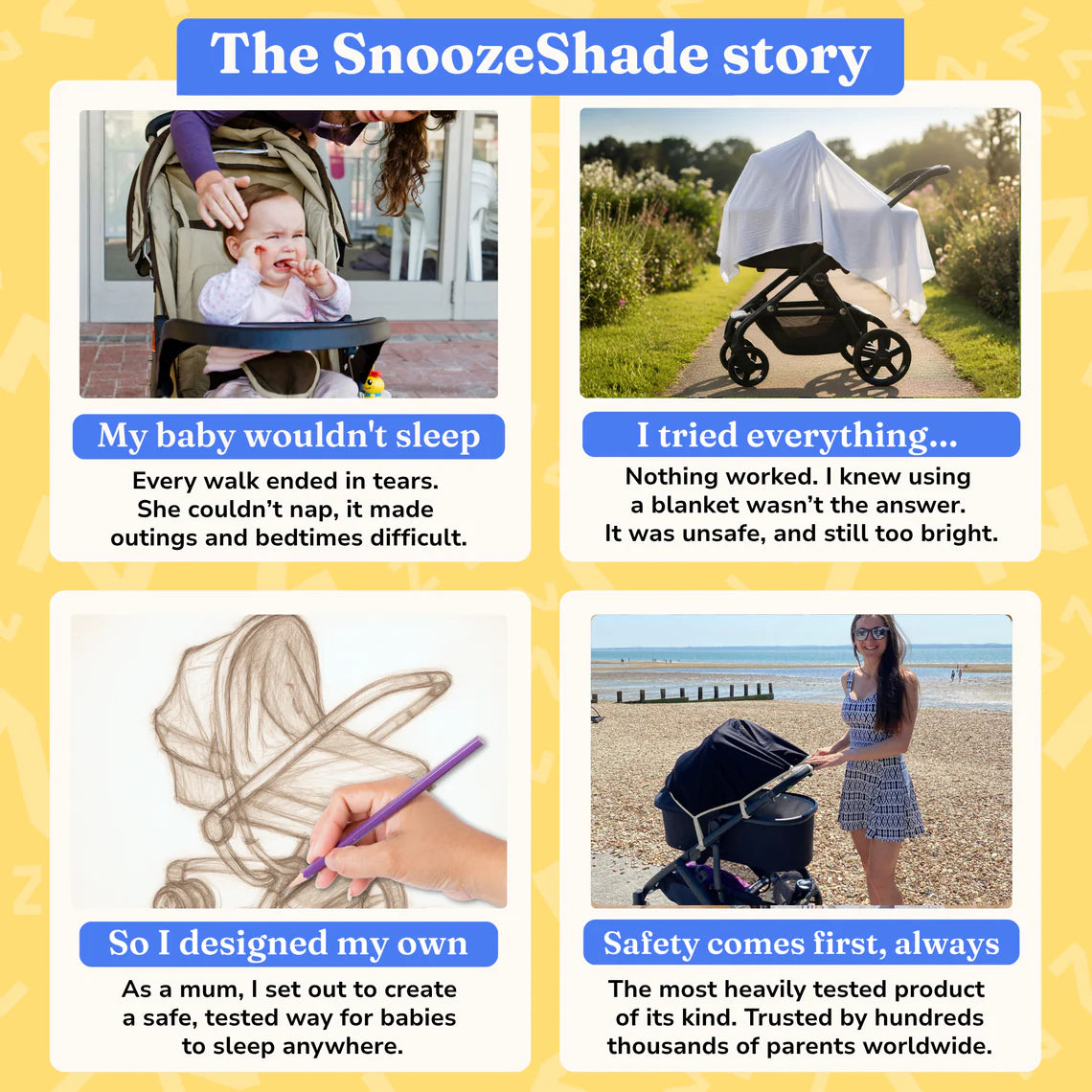 Snoozeshade Original Deluxe Sun Shade - Grey