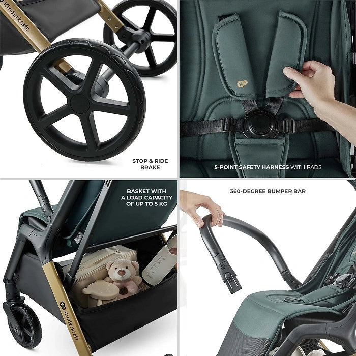 Kinderkraft Loom Stroller - Jade Green