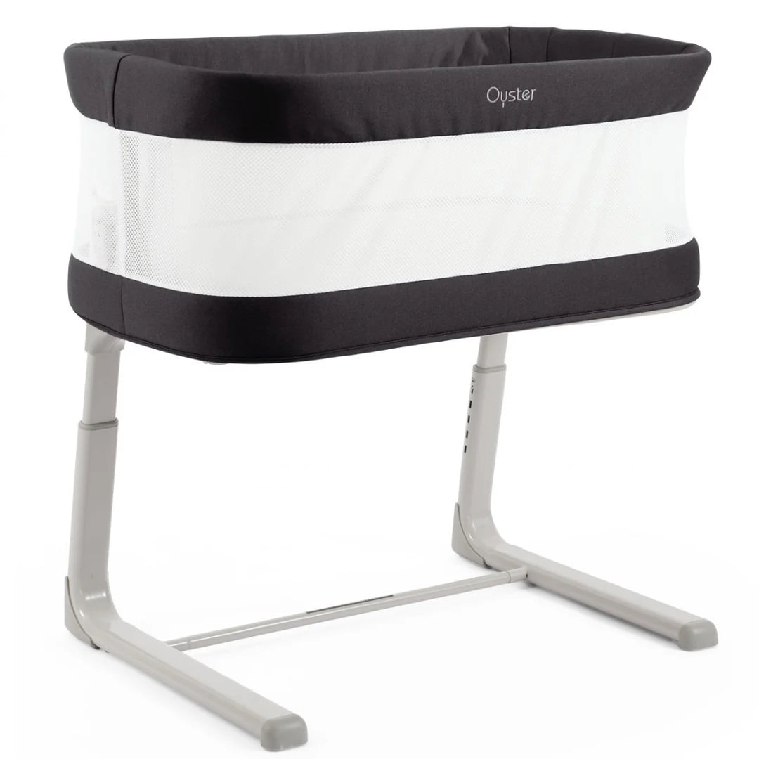 Venicci Tinum Edge, Cabriofix Isize + Isofix Base, Oyster Wiggle Crib + Kinderkraft Lumi2 Swing Bundle - Charcoal Dark Grey