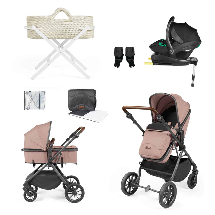 Ickle Bubba Cosmo All In One I-Size Travel System & Nova Moses Basket - Desert