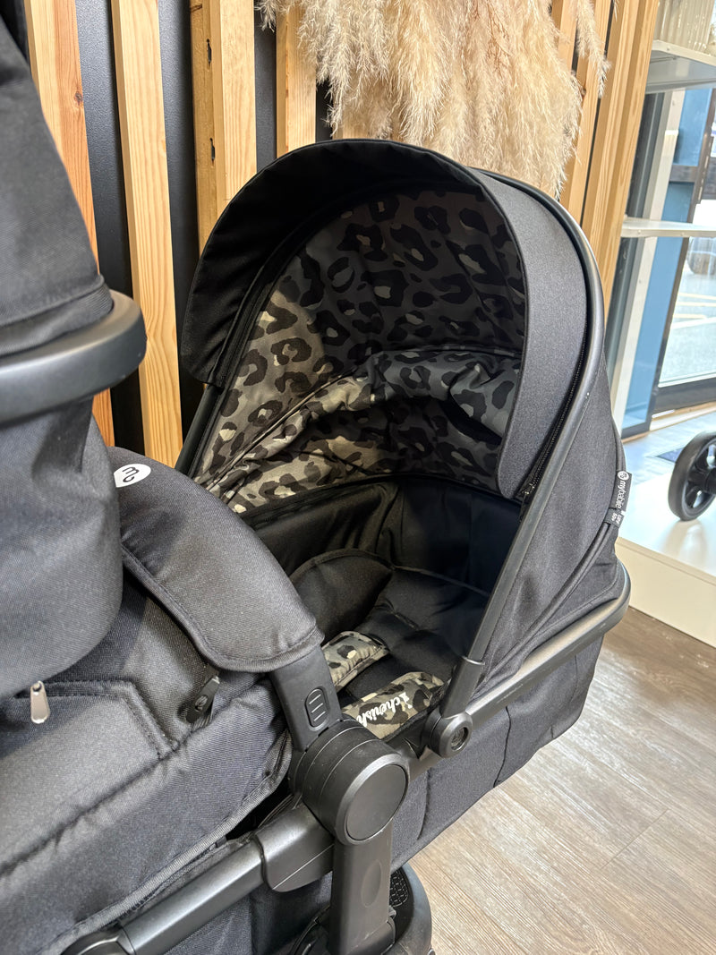 PRE LOVED My Babiie MB33 Twin Pushchair - Black Leopard