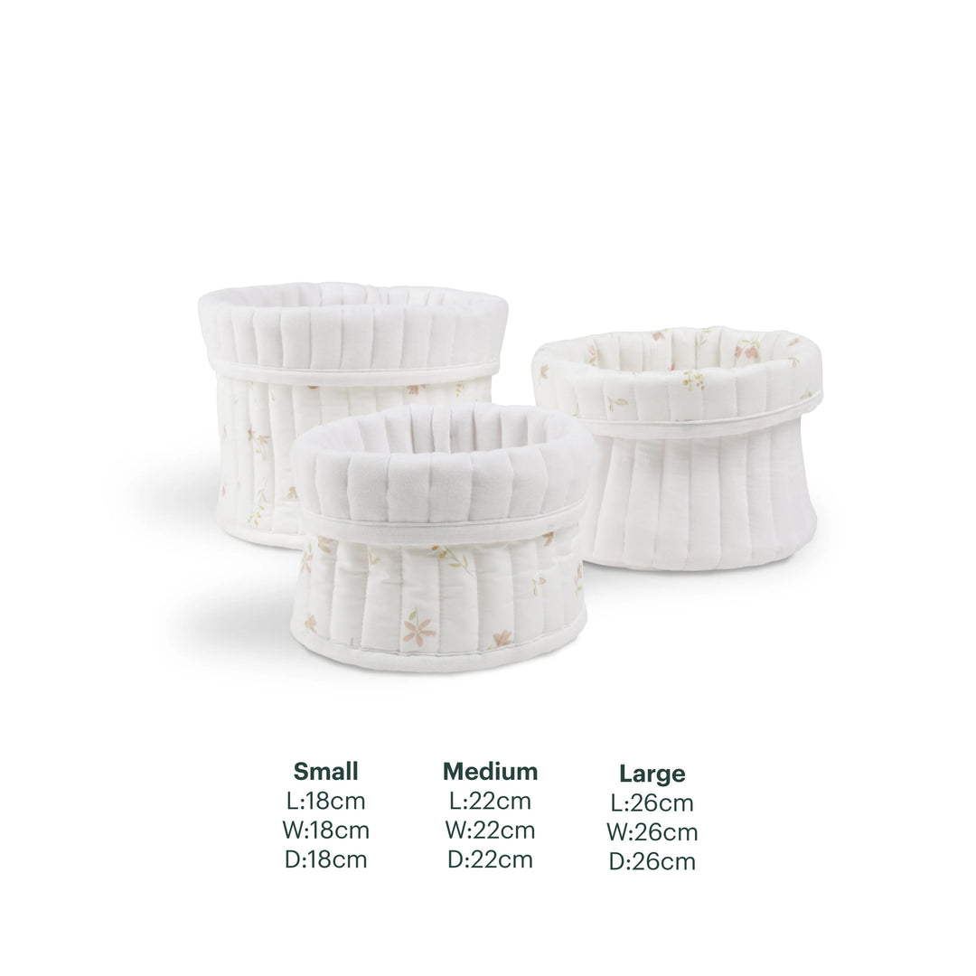 CuddleCo 3 Pack Storage Baskets - Cashmere Meadow