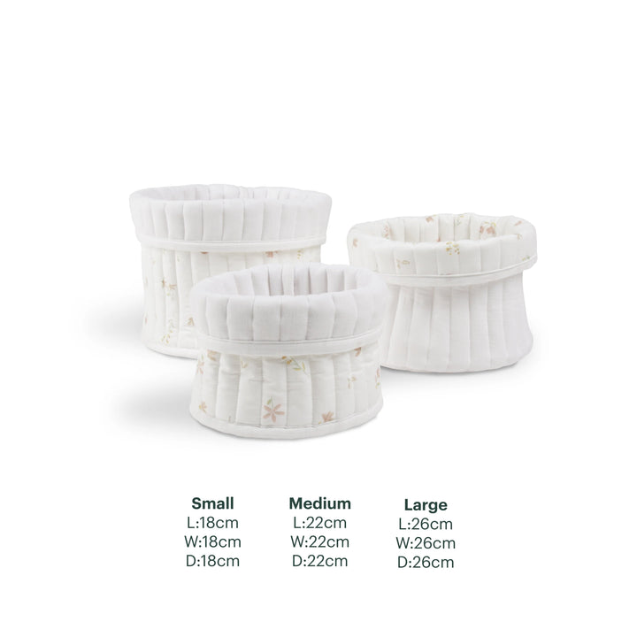 CuddleCo 3 Pack Storage Baskets - Cashmere Meadow