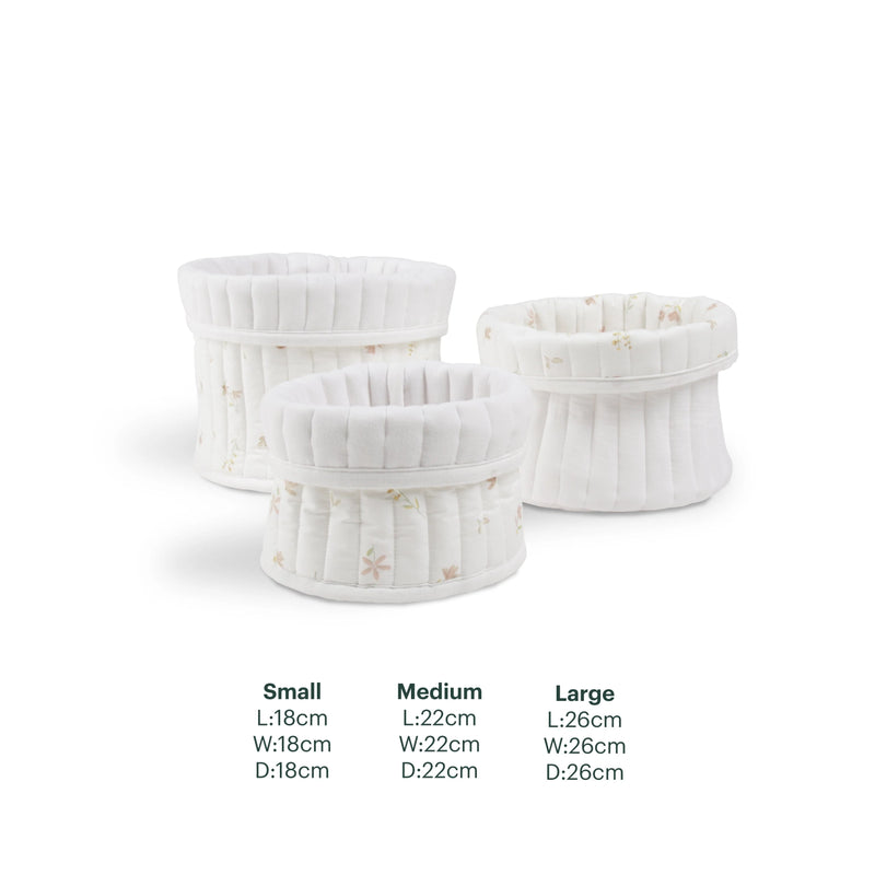 CuddleCo 3 Pack Storage Baskets - Cashmere Meadow