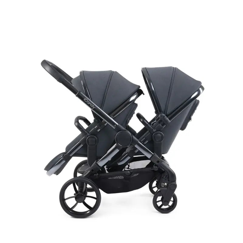 iCandy Peach 7 Double Pushchair Bundle - Phantom/Truffle