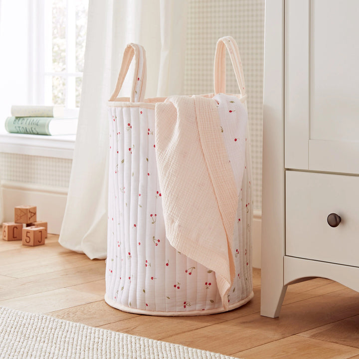 CuddleCo Large Storage Basket - Ditsy Cherry