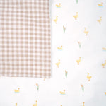 Clair De Lune Reversible Little Duckling Cot Bed Duvet Cover and Pillowcase Set
