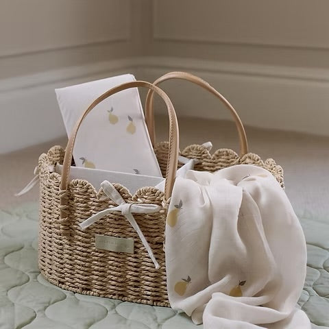 Ralphie Bear Scallop Edge Nappy Caddy Basket