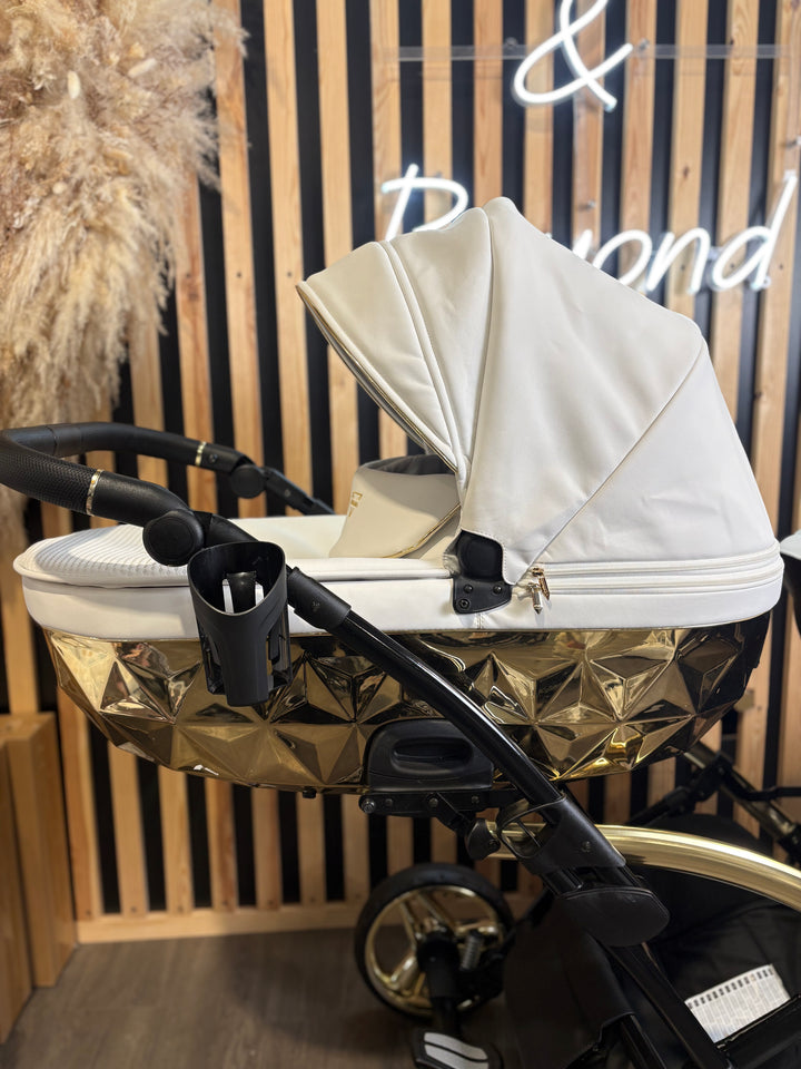 PRE LOVED Junama Fluo Tandem Pushchair - White Gold