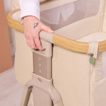 Tutti Bambini Cozee Air 2 Bedside Crib - Toasted Oak/Sand