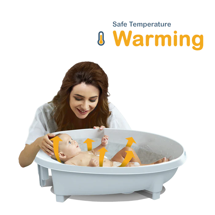 Aqua Forever Warm Warming Baby Bath - White
