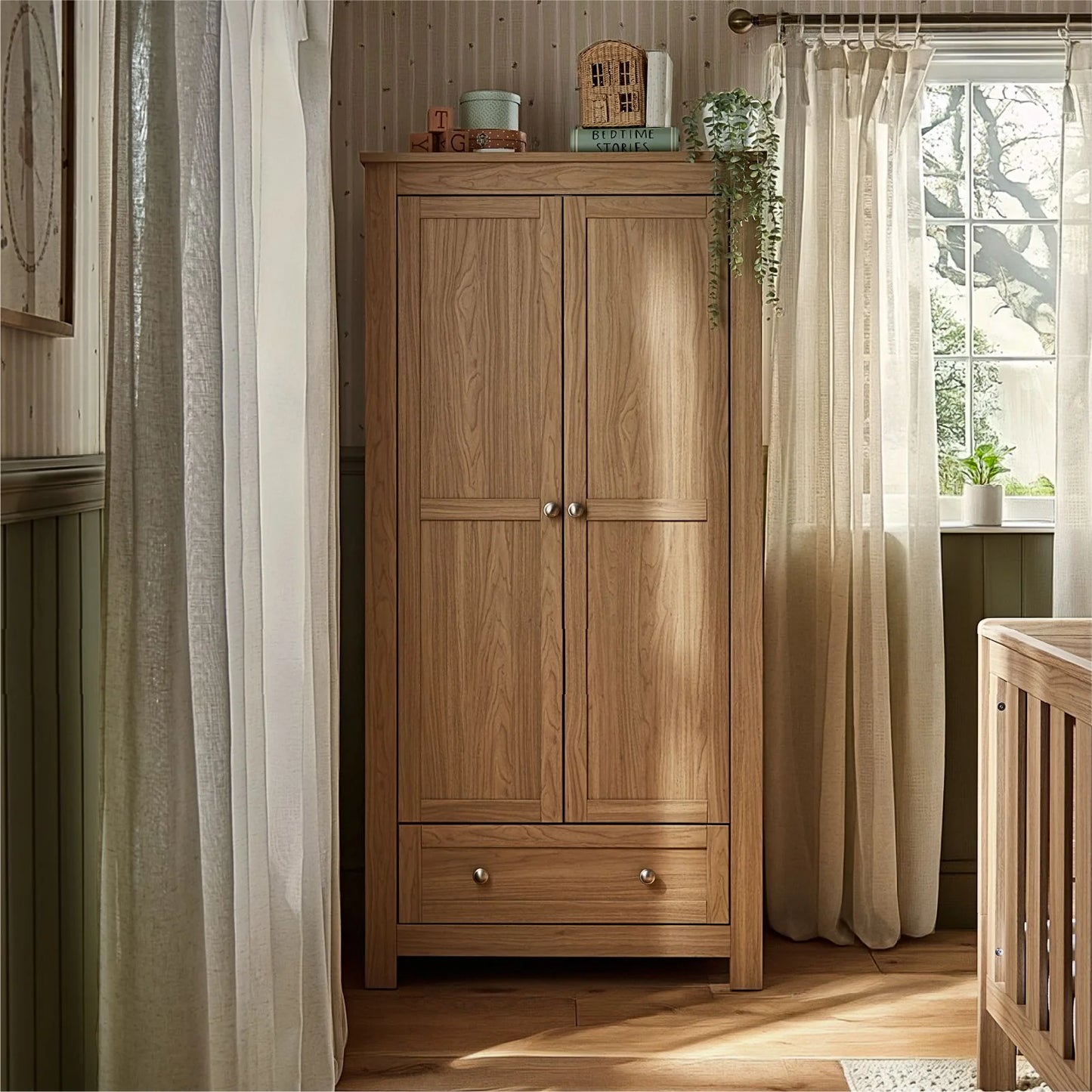 CuddleCo Burford 3 Piece Nursery Furniture Set - Oak