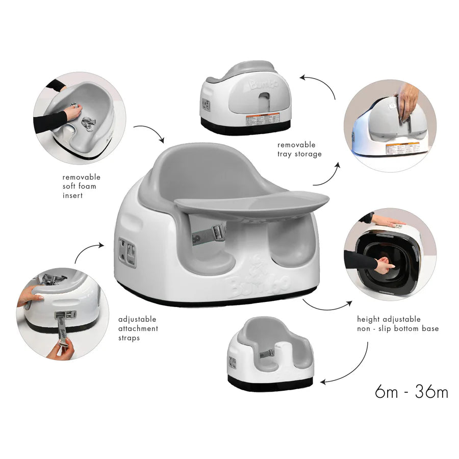 Bumbo Multi Seat - Salt Bush + 3 Suction Toys Bundle