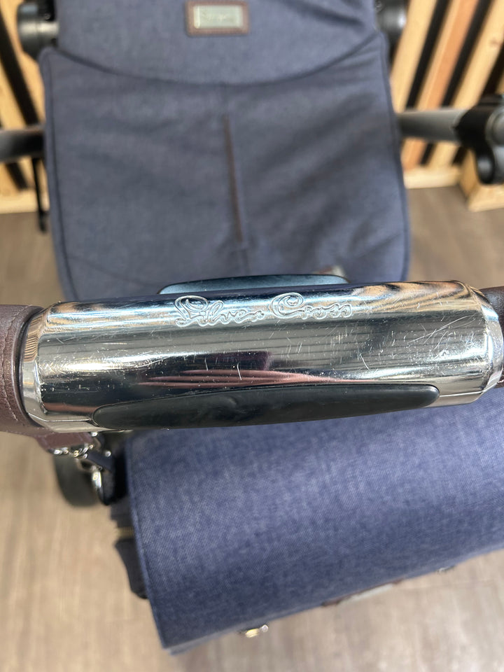 PRE LOVED Silver Cross Wave Single To Double Pushchair - Midnight Blue