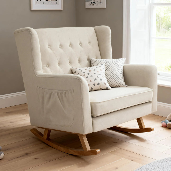 Babymore Lux Snuggle Rocking Chair – Ivory