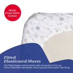 Chicco Next2Me Cotton Forever Cot Sheet 2 Pack - Confetti