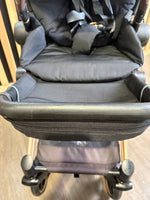 PRE LOVED Cybex Priam 3in1 Travel System + EX DISPLAY COT LUX - Sepia Black on Rose Gold