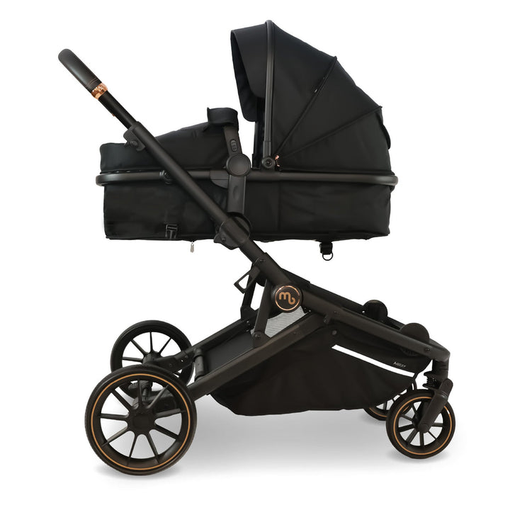 My Babiie MB33 Tandem Pushchair with 2 Infant Carriers & 2 Bases - Black Leopard