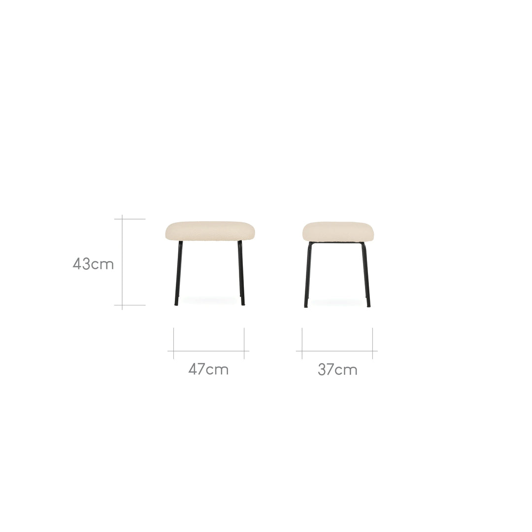 CuddleCo Marley Nursing Chair and Footstool - Teddy Light Beige