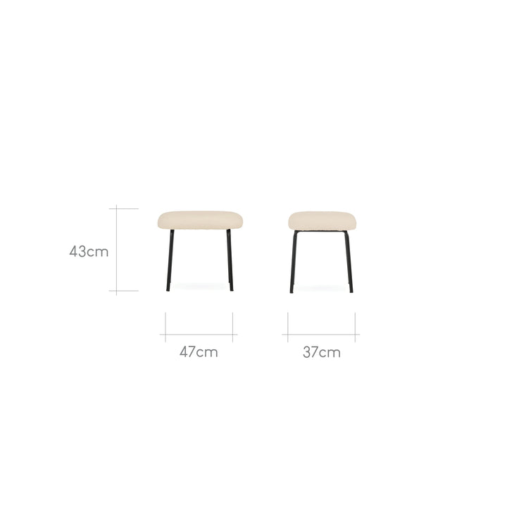 CuddleCo Marley Nursing Chair and Footstool - Teddy Light Beige