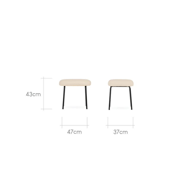 CuddleCo Marley Nursing Chair and Footstool - Teddy Light Beige
