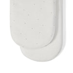 The Little Green Sheep Organic Moses Basket Fitted Sheets - White/Truffle Rice