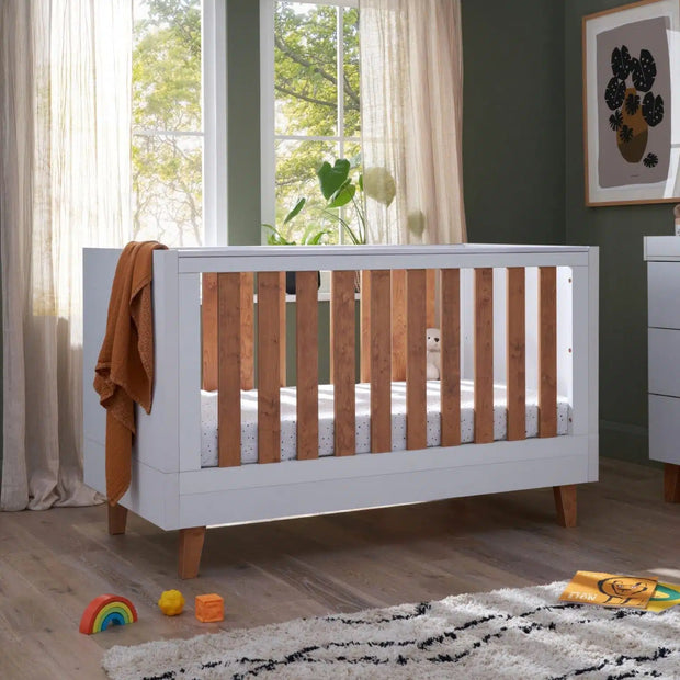 Tutti Bambini Como 3 Piece Nursery Room Set - White/Rosewood