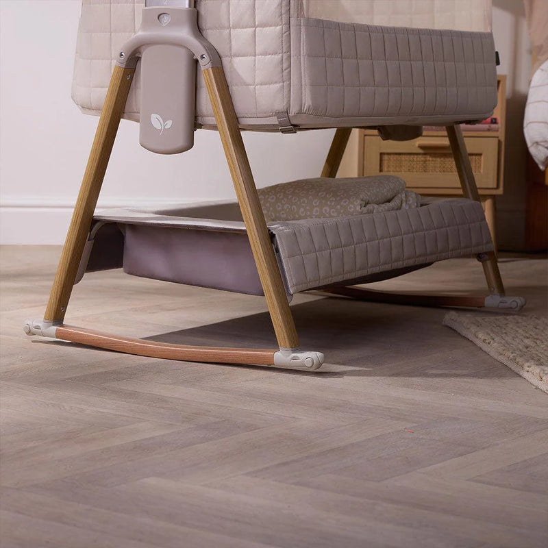 Tutti Bambini Cozee Sense Bedside Crib - Toasted Oak/Sand