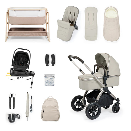 Ickle Bubba Stomp Luxe Elements Edition 17 Piece Bundle Inc Bubba Crib - Moonbeam