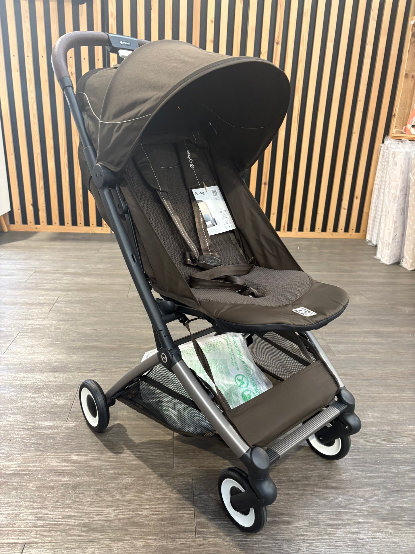 EX DISPLAY Cybex Orfeo Compact Travel Stroller - Chocolate Brown (2026 Model)