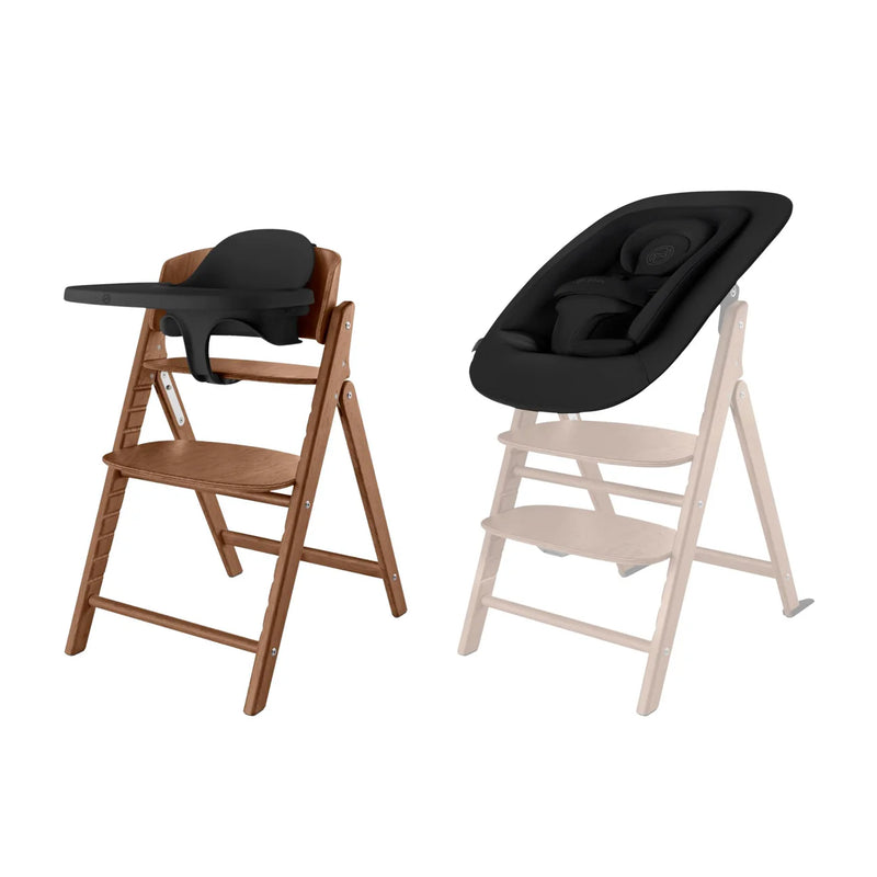 Cybex Click&Fold 4in1 Highchair - Dark Natural