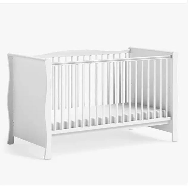 Little Acorns Traditional Sleigh Cot Bed – White