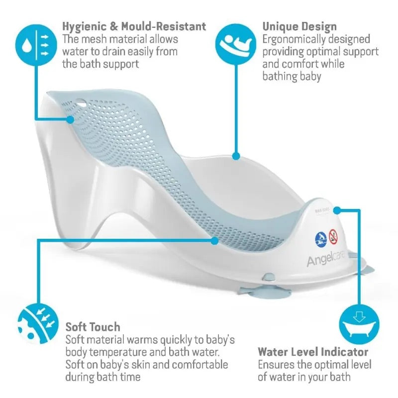 Angelcare Soft Touch Mini Baby Bath Support - Aqua