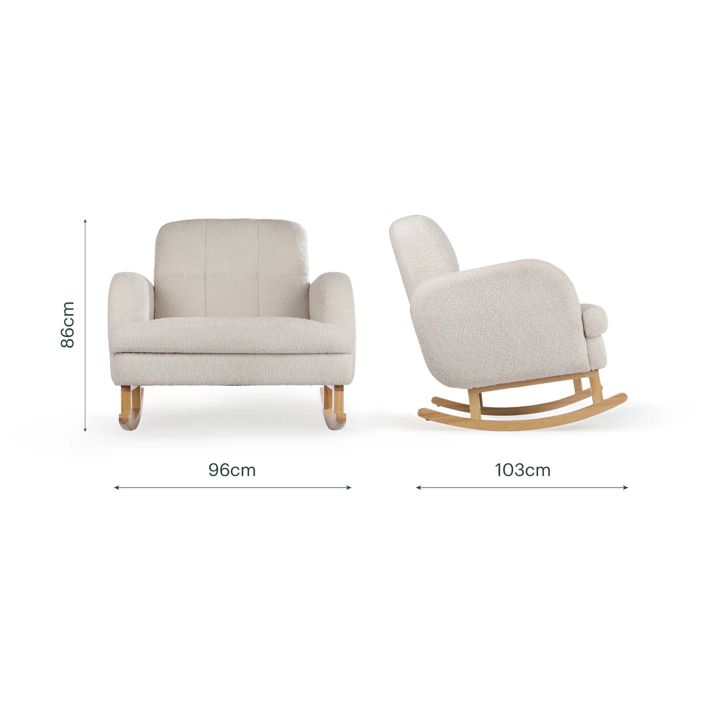 CuddleCo Etta Cuddle Chair - Boucle Mushroom