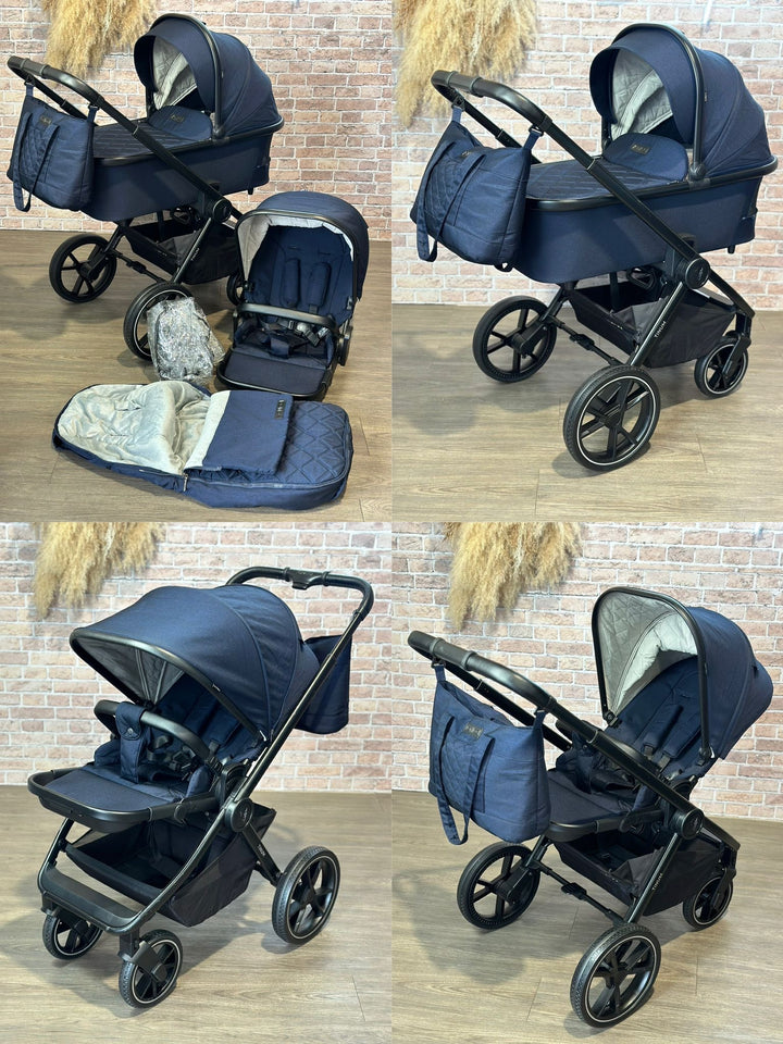 PRE LOVED Venicci Tinum 2.0 Travel System Including Brand New Venicci Engo I Size Car Seat & Isofix Base - Sapphire