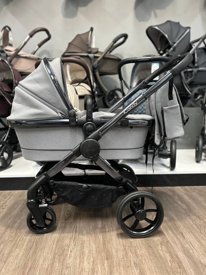 PRE LOVED iCandy Peach 7 Pushchair Bundle - Light Grey
